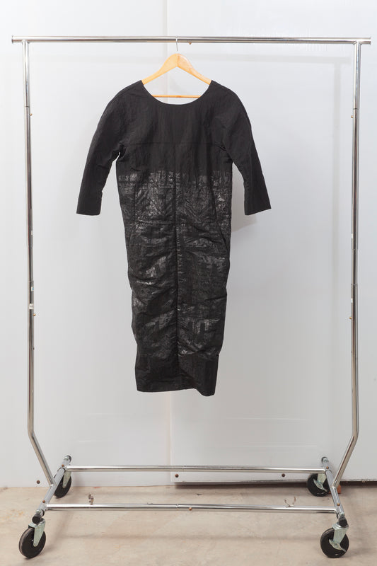 Black Mid Length Sleeve Dress 014