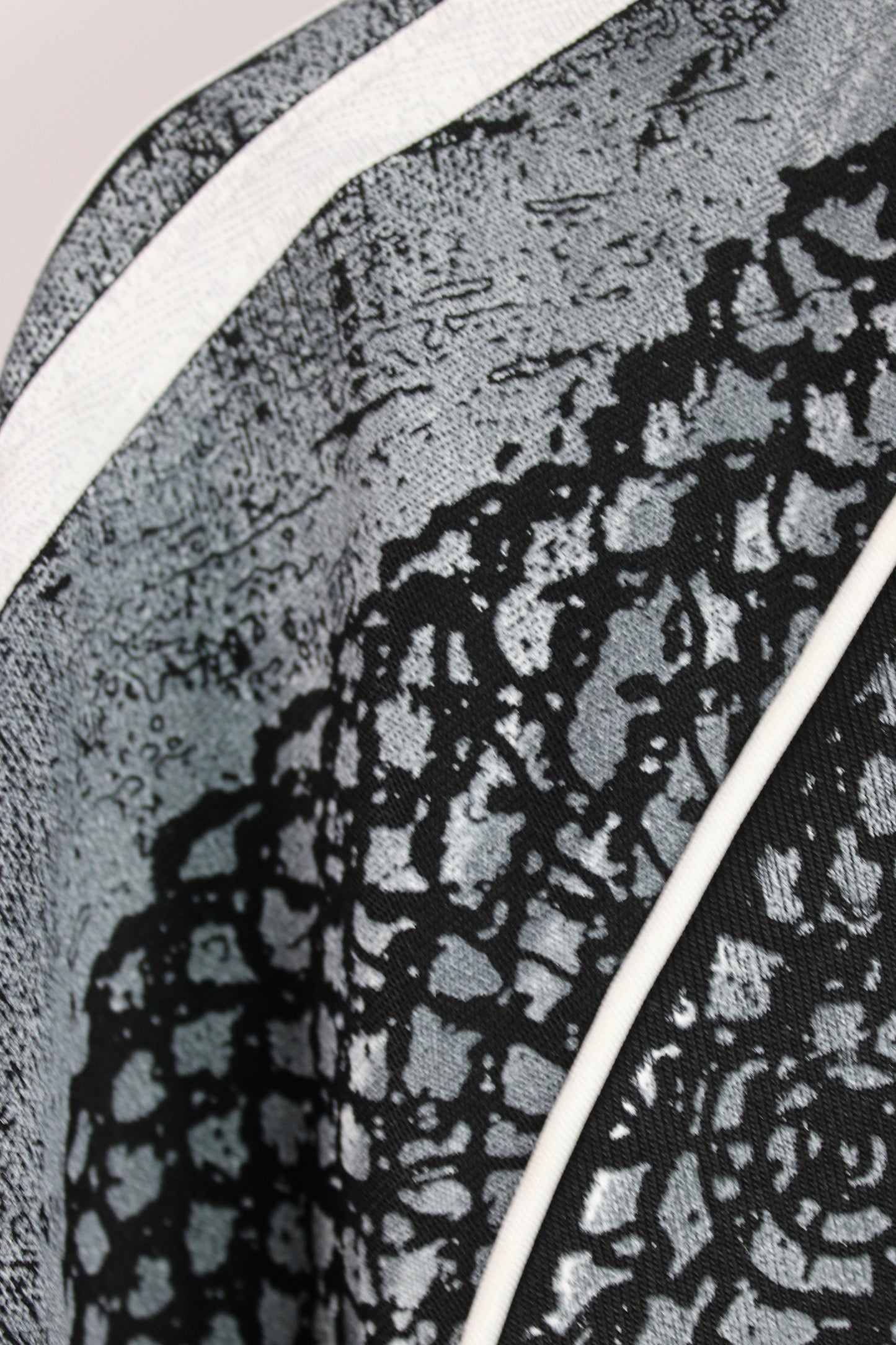 Running Jacket Black with One-of-a-kind White Print