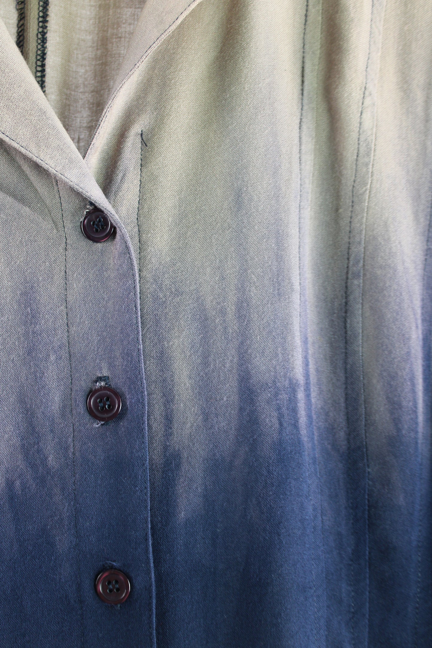 Navy Faded Rayon Day Dress