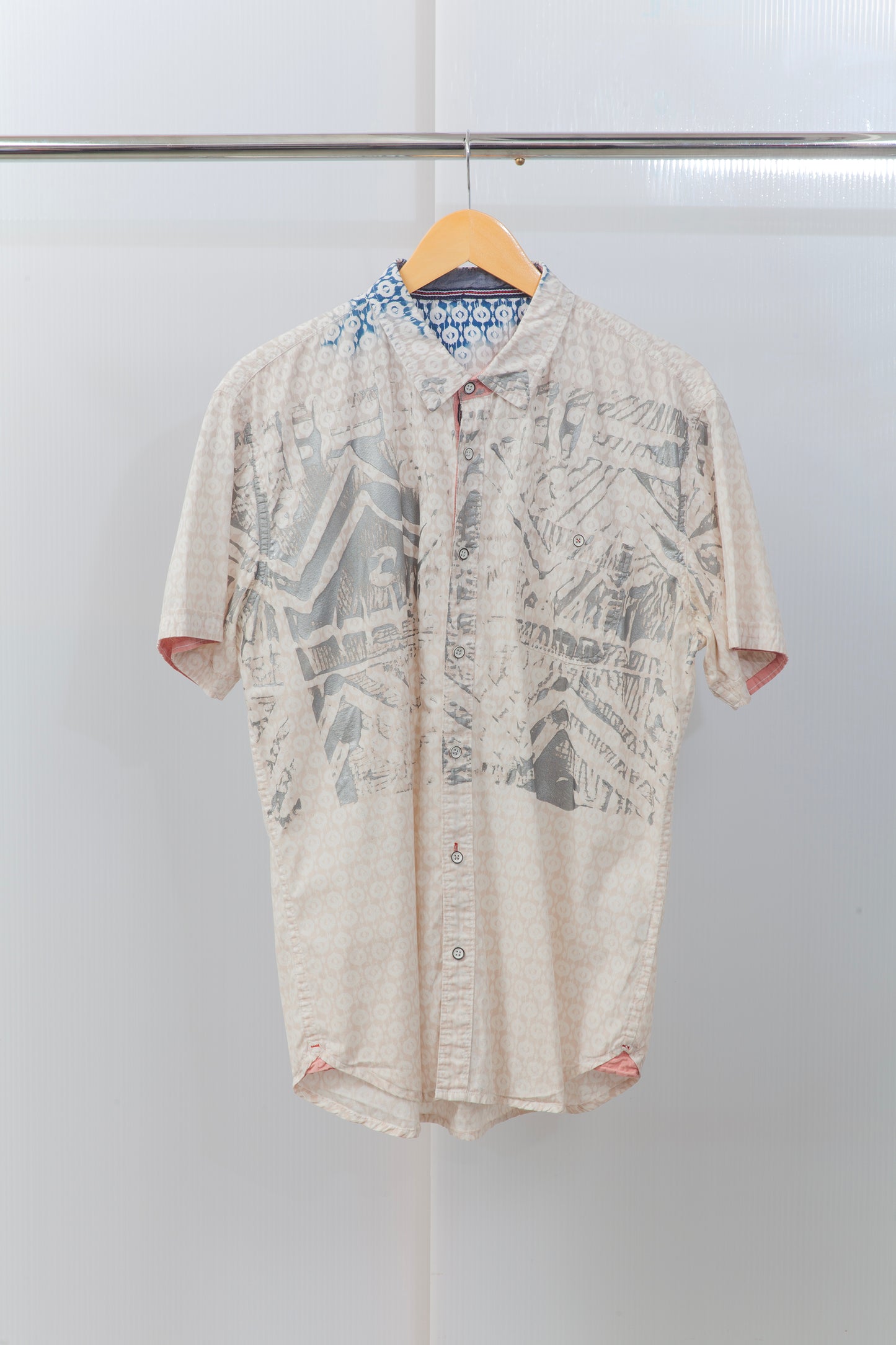 Men's Short Sleeve Button Up Shirt 027