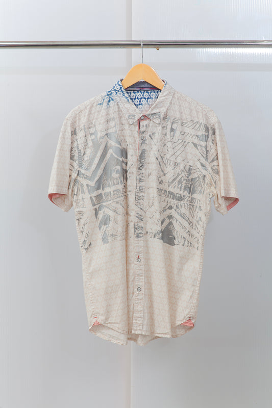 Men's Short Sleeve Button Up Shirt 027