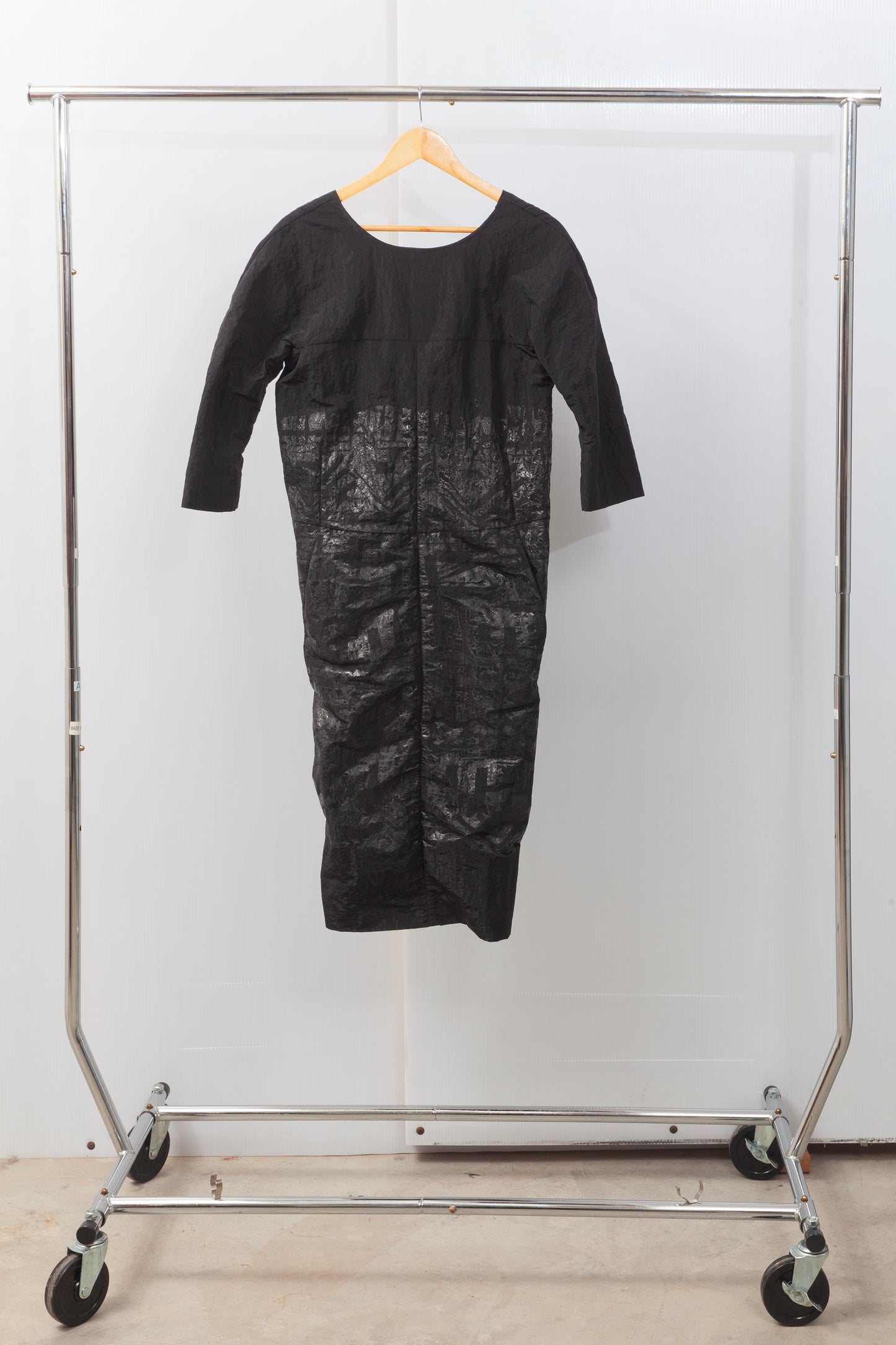 Black Mid Length Sleeve Dress 014