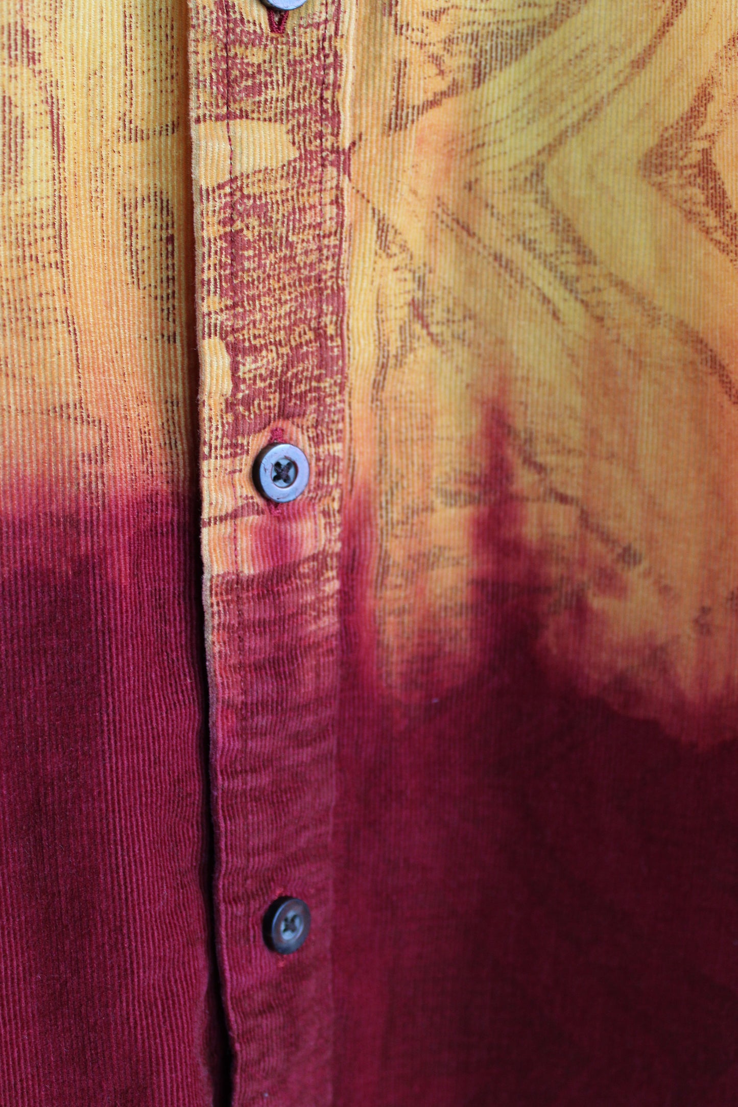 Men's Shirt Red Faded with Red Print