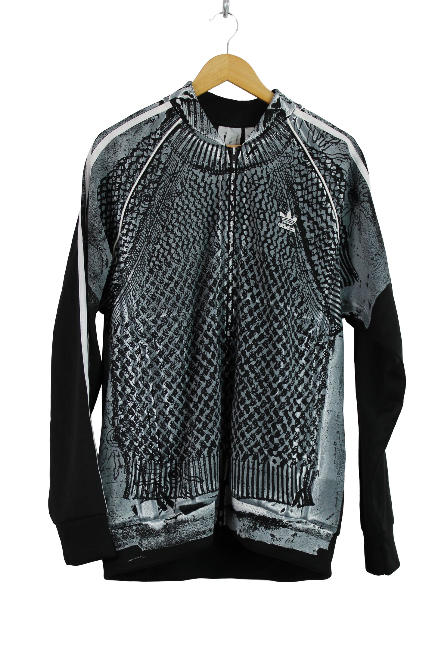 Running Jacket Black with One-of-a-kind White Print