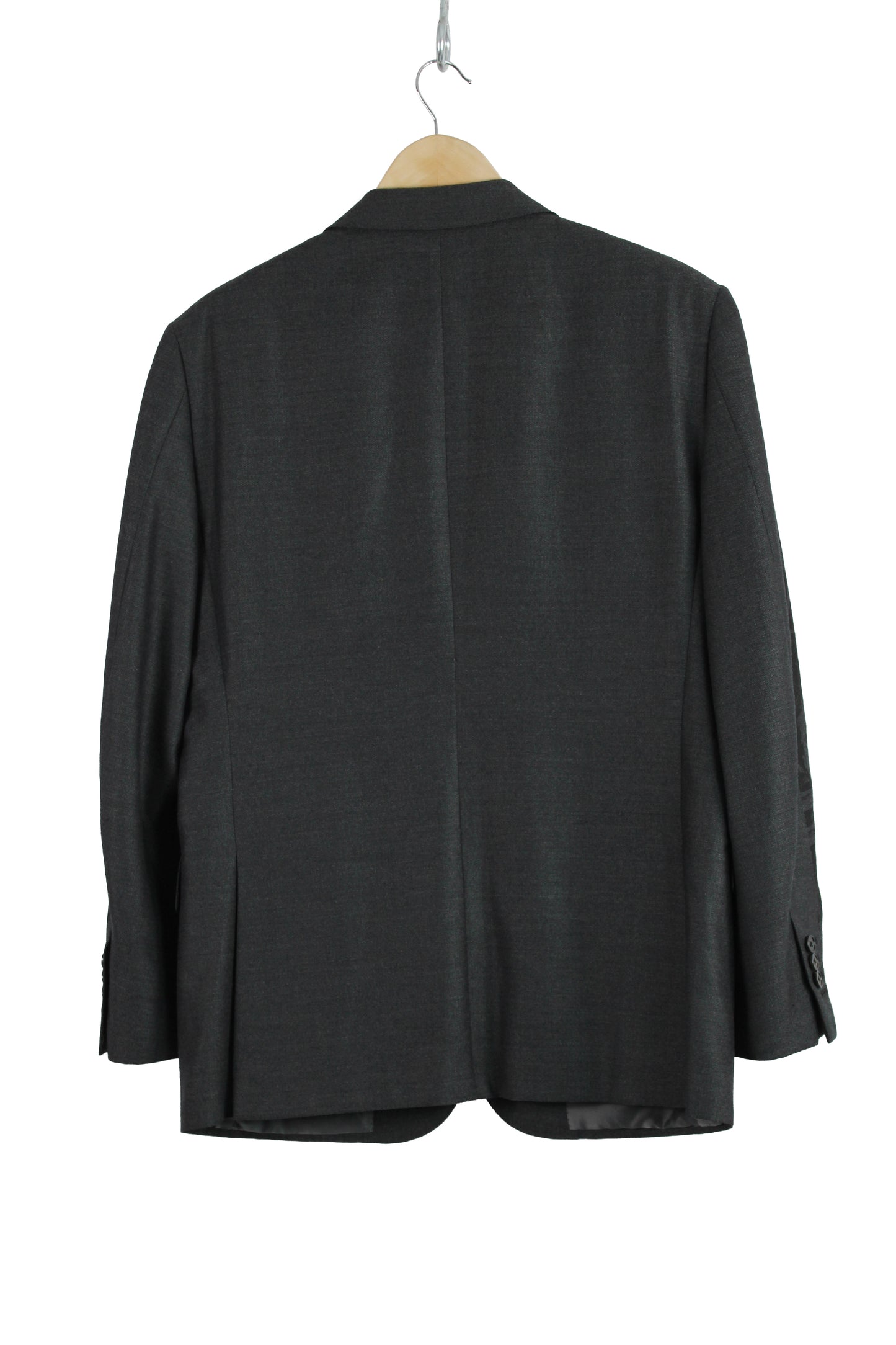 Men's Wool Blazer Grey with One-of-a-kind Mono print in Black