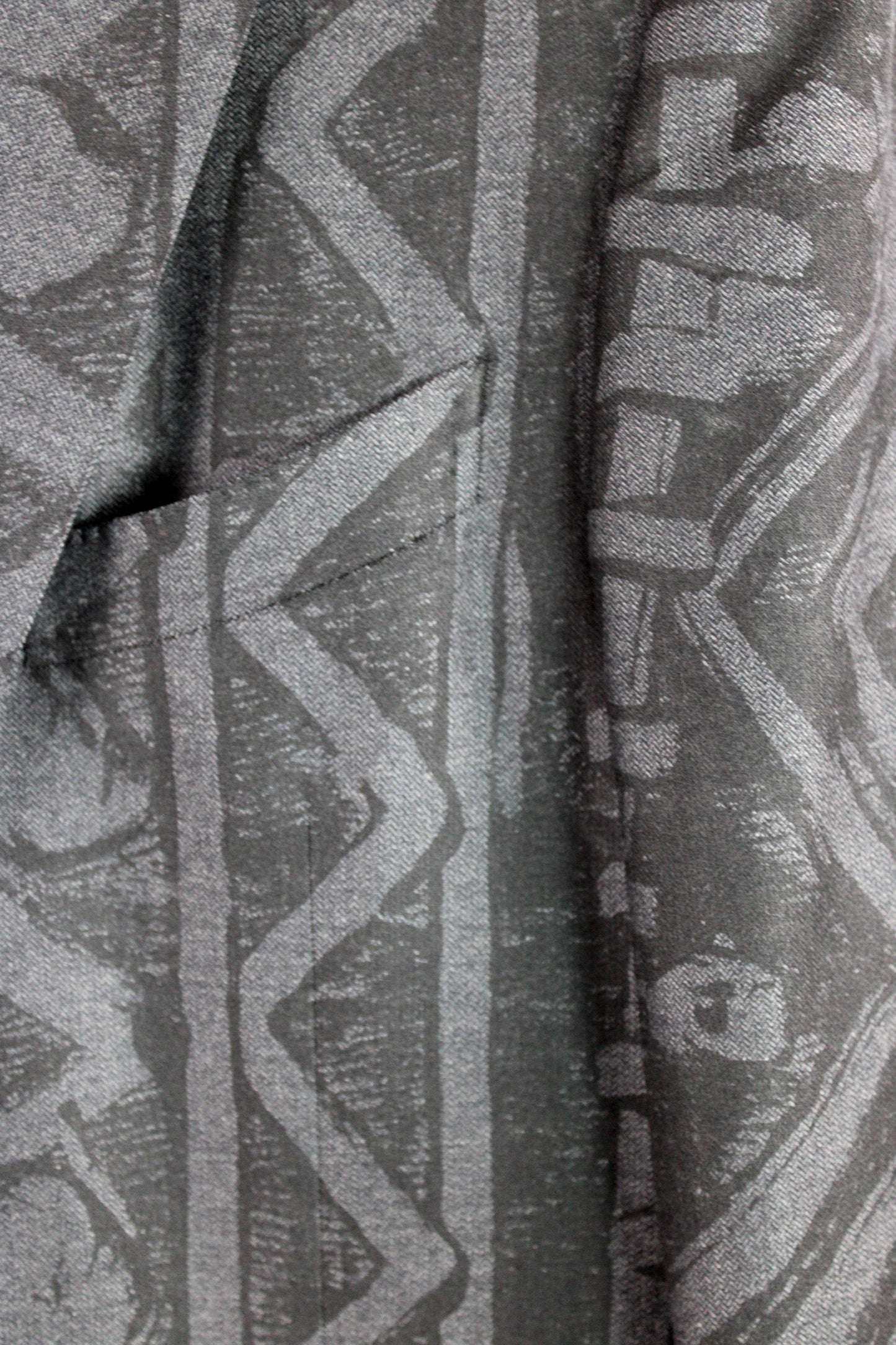Men's Wool Blazer Grey with One-of-a-kind Mono print in Black