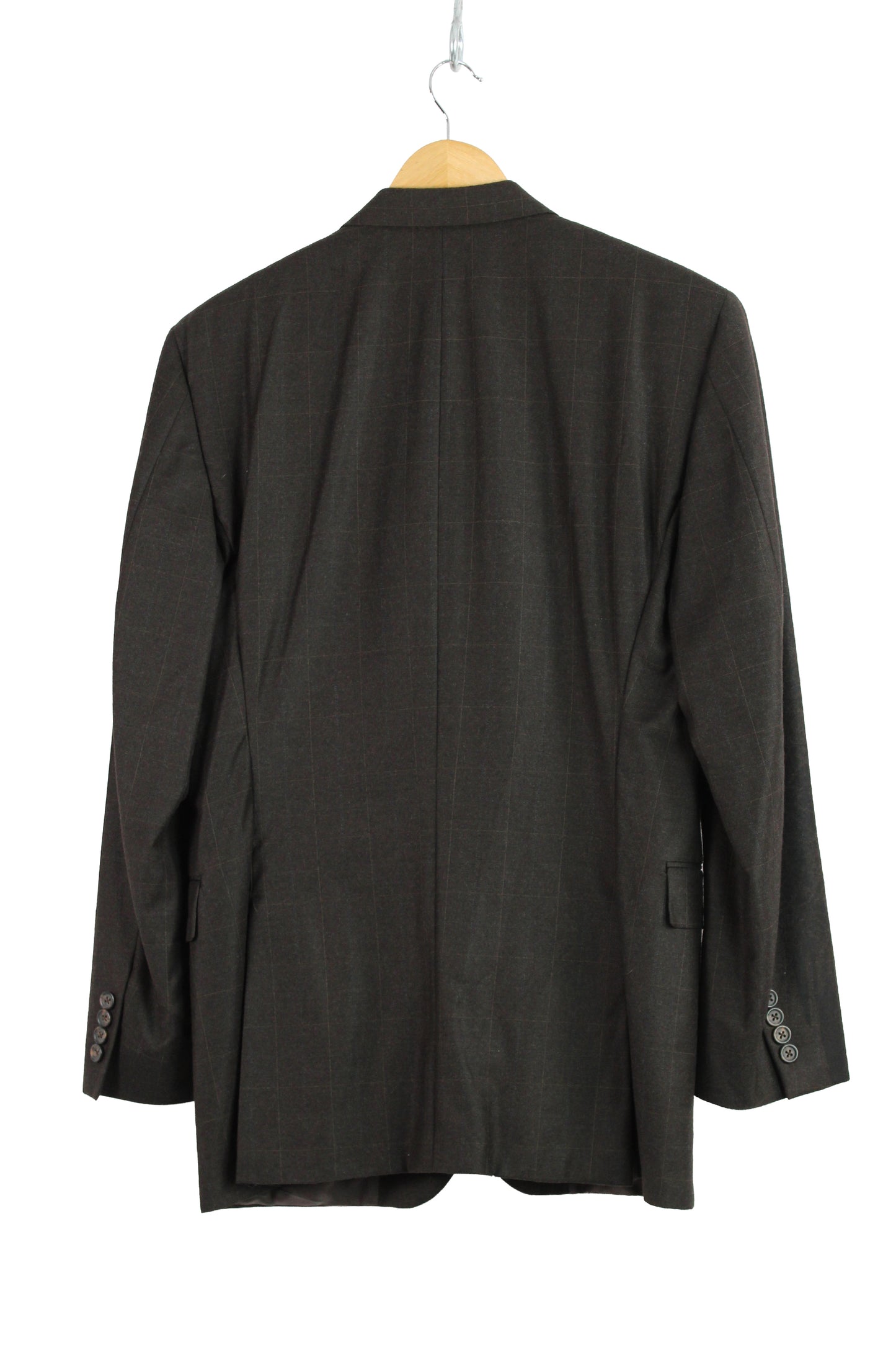 Men's  Vintage Burberry Fine Wool Jacket Brown with One-of-a-kind Black Print