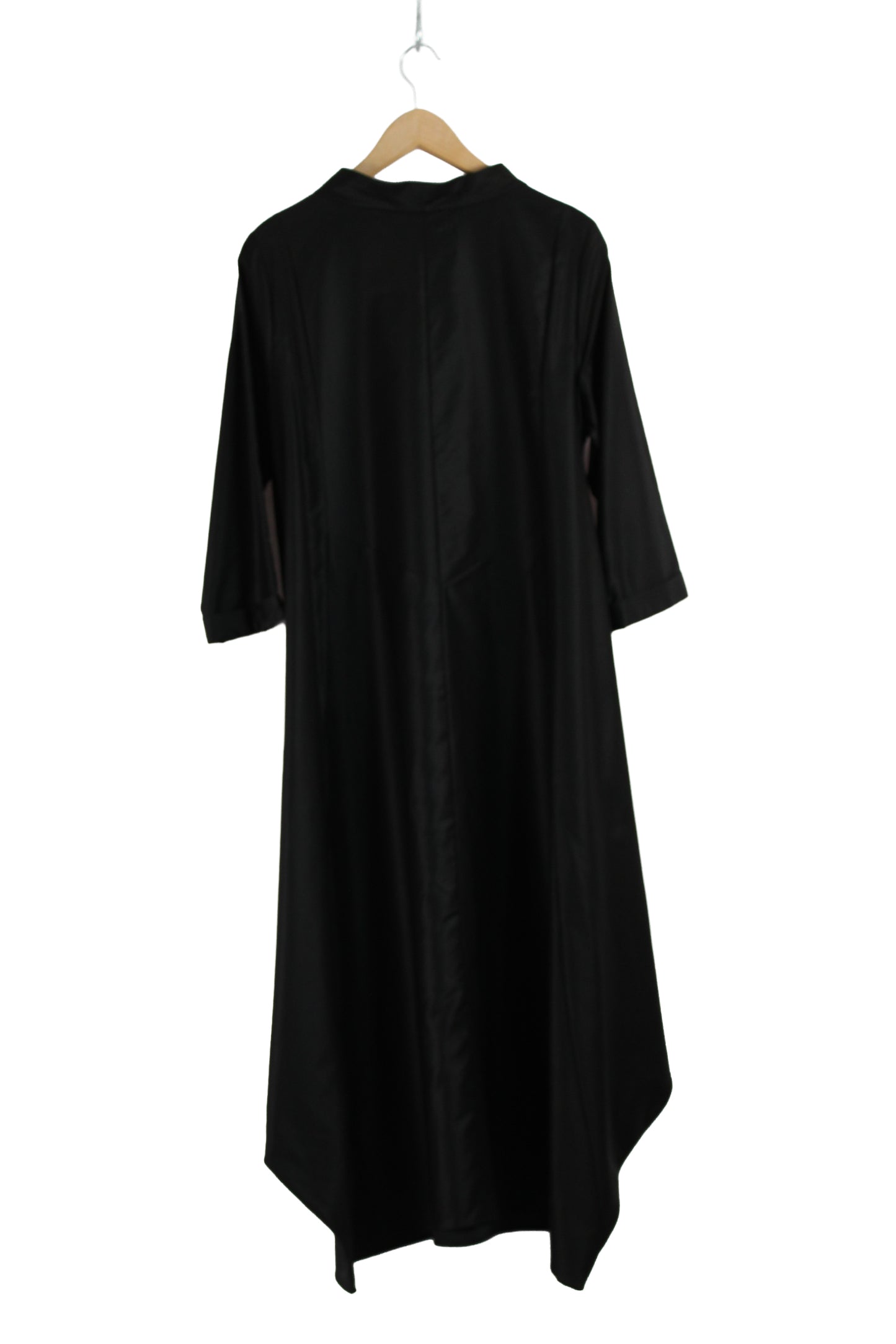 Lois Samuels Black Silk and Wool Dress with Black Mask Print