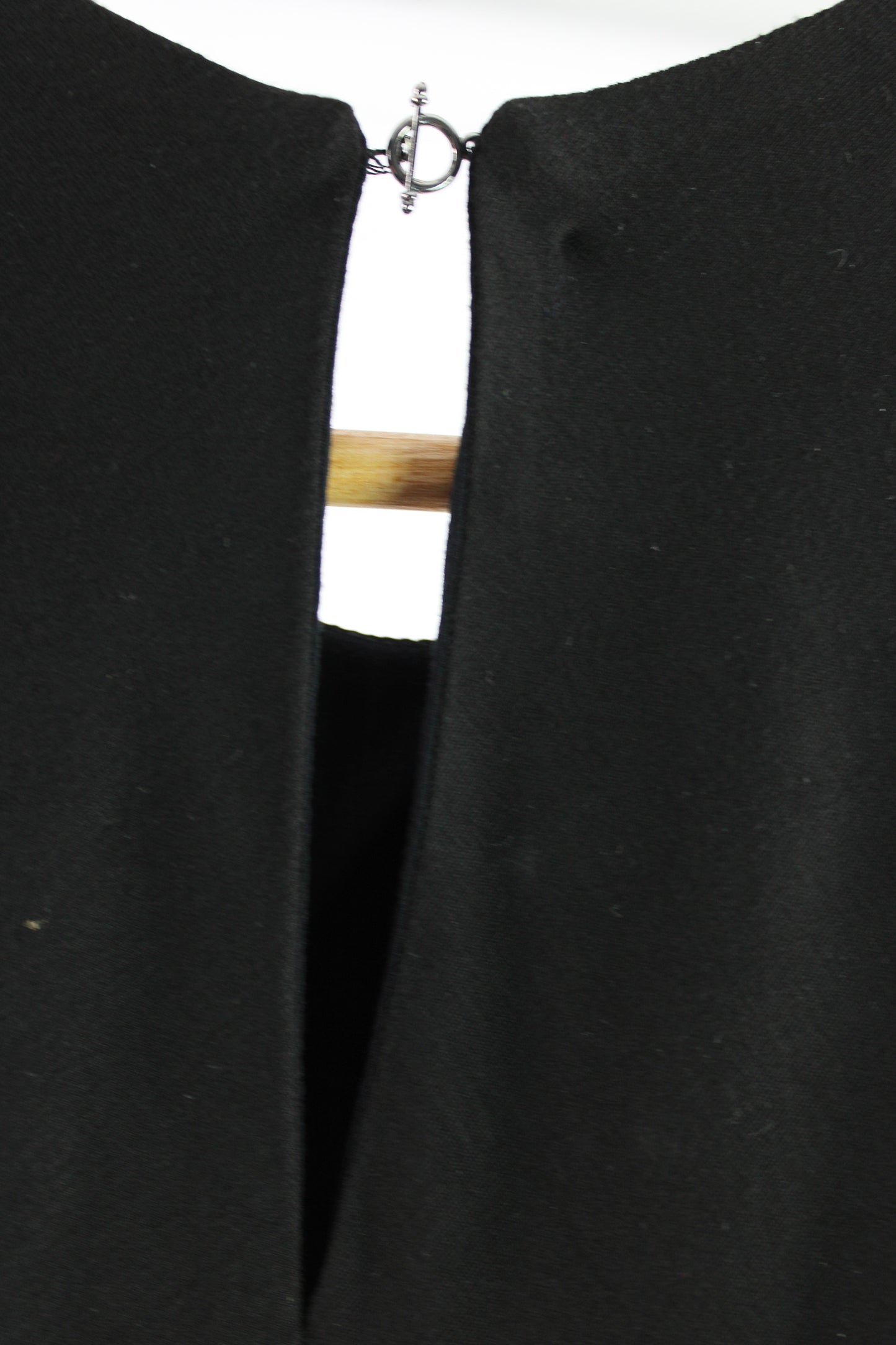 Sleeveless Black Rayon Top with Gold Print