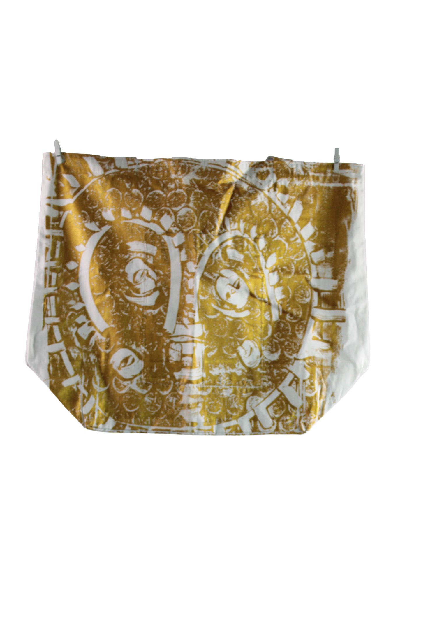 Cotton Tote with Gold Print