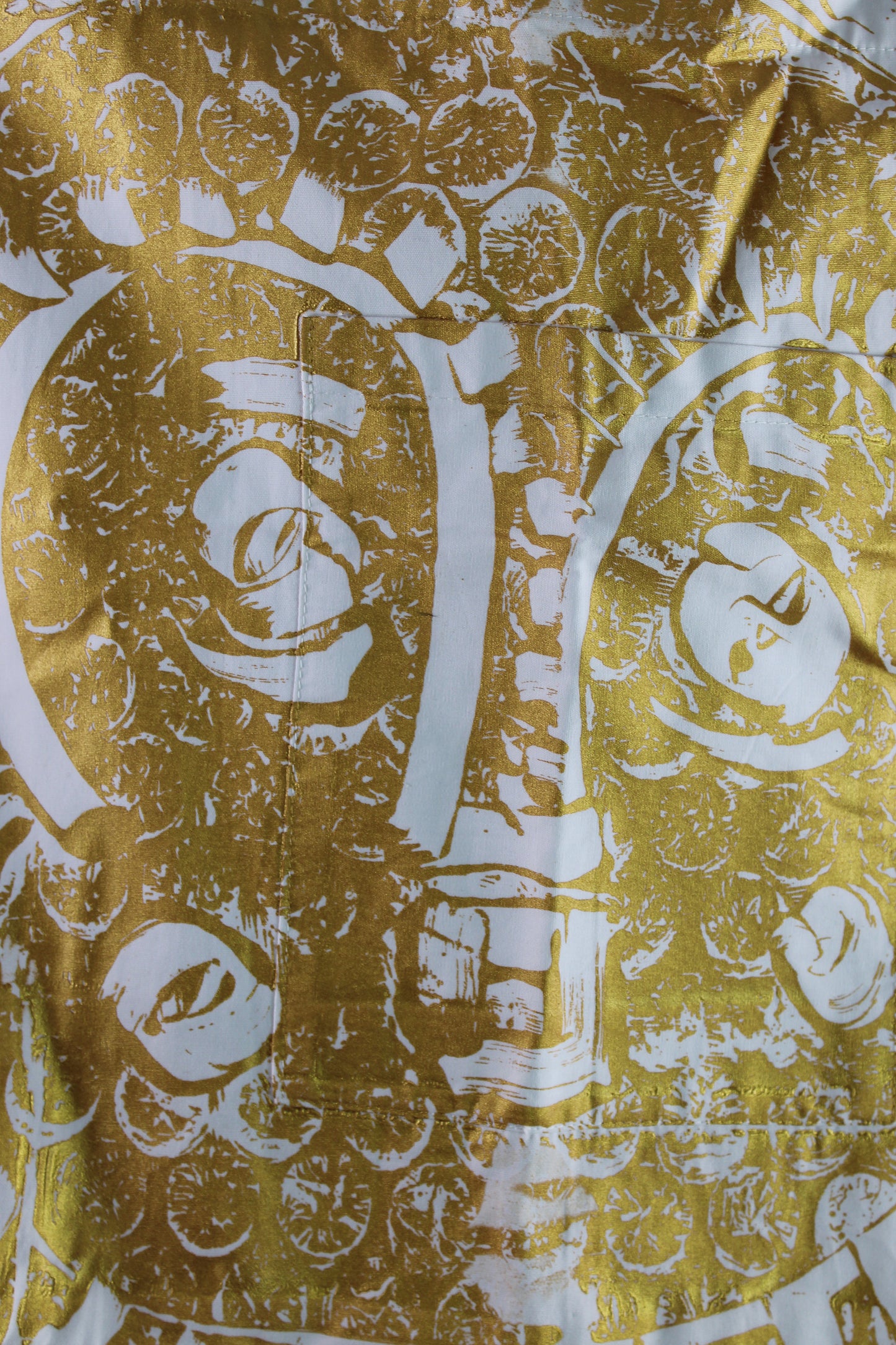 Cotton Tote with Gold Print