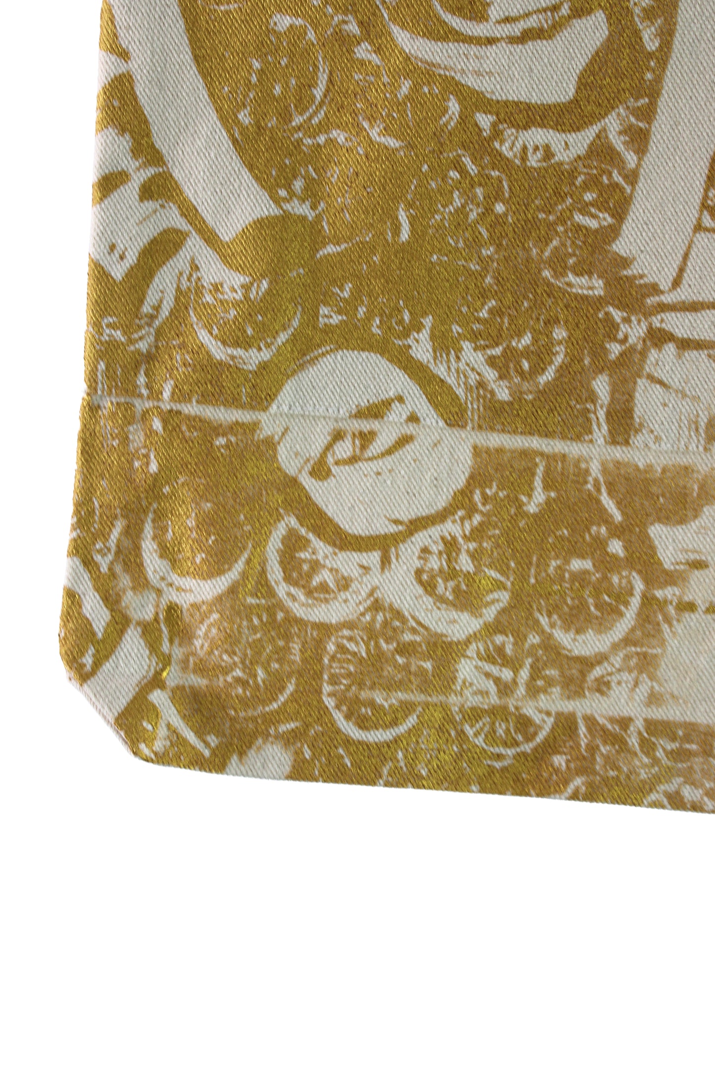 Canvas Tote with Gold Mask Print