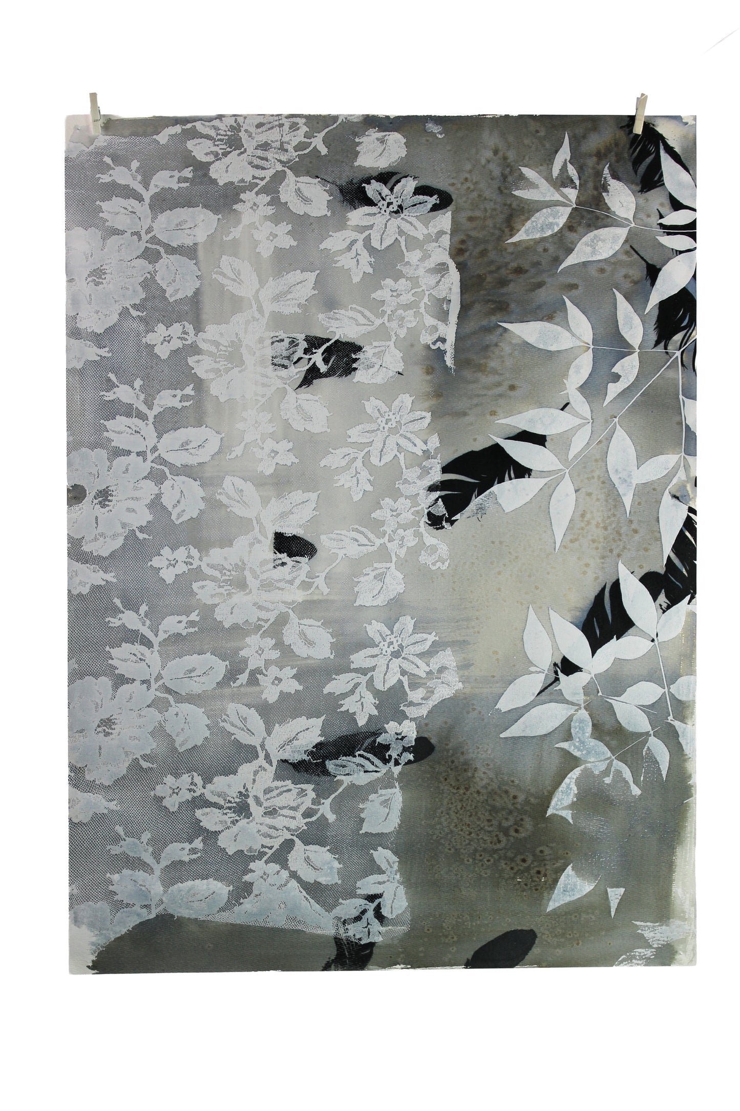 Grey Scale Composite Print on Water Color Paper
