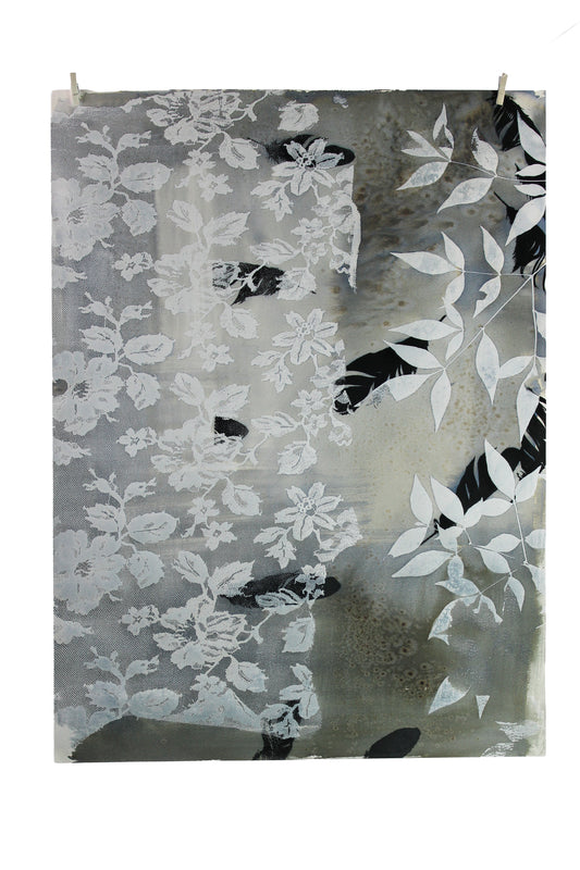 Grey Scale Composite Print on Water Color Paper
