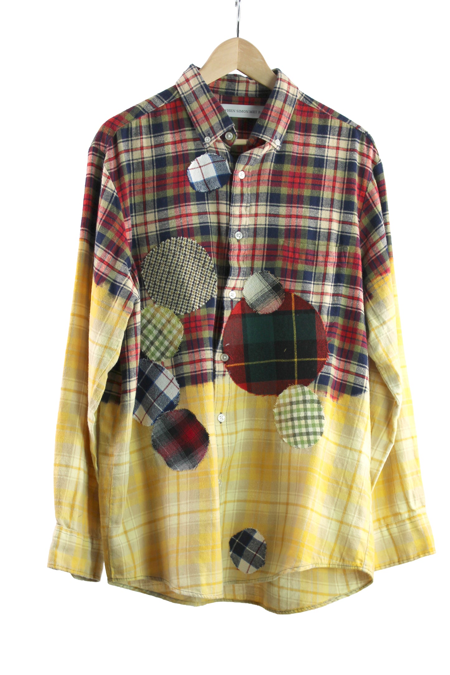 Men's Long Sleeve Cotton Plaid Flannel Shirt with Felt