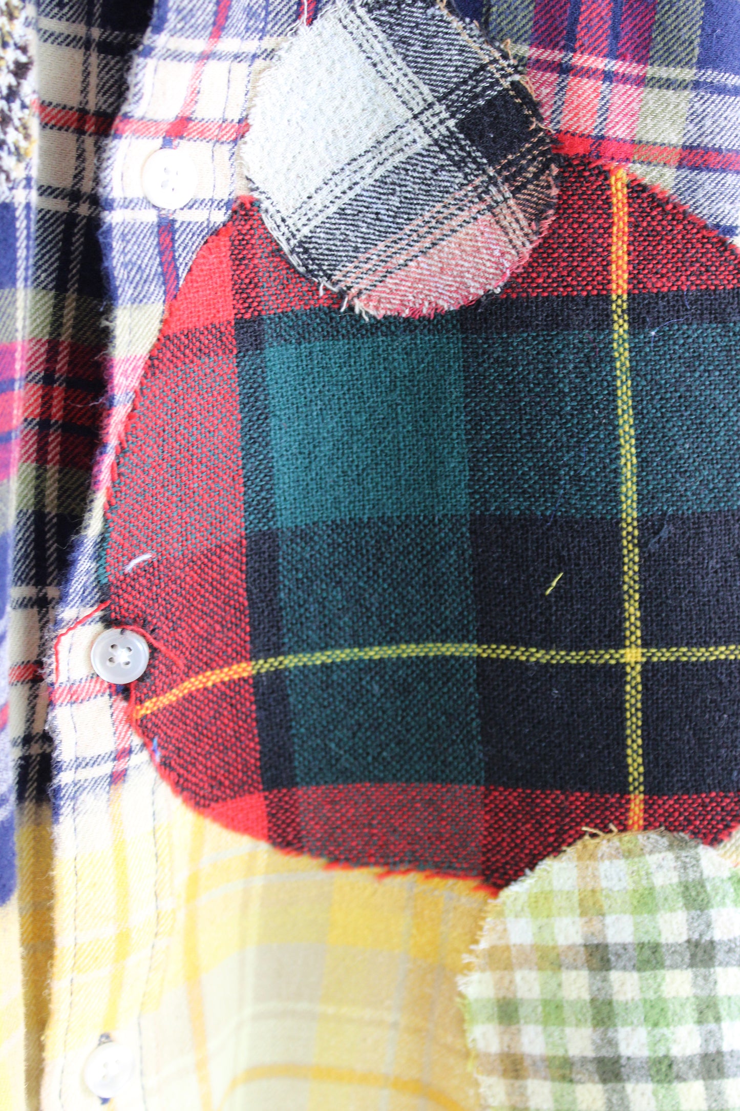 Men's Long Sleeve Cotton Plaid Flannel Shirt with Felt