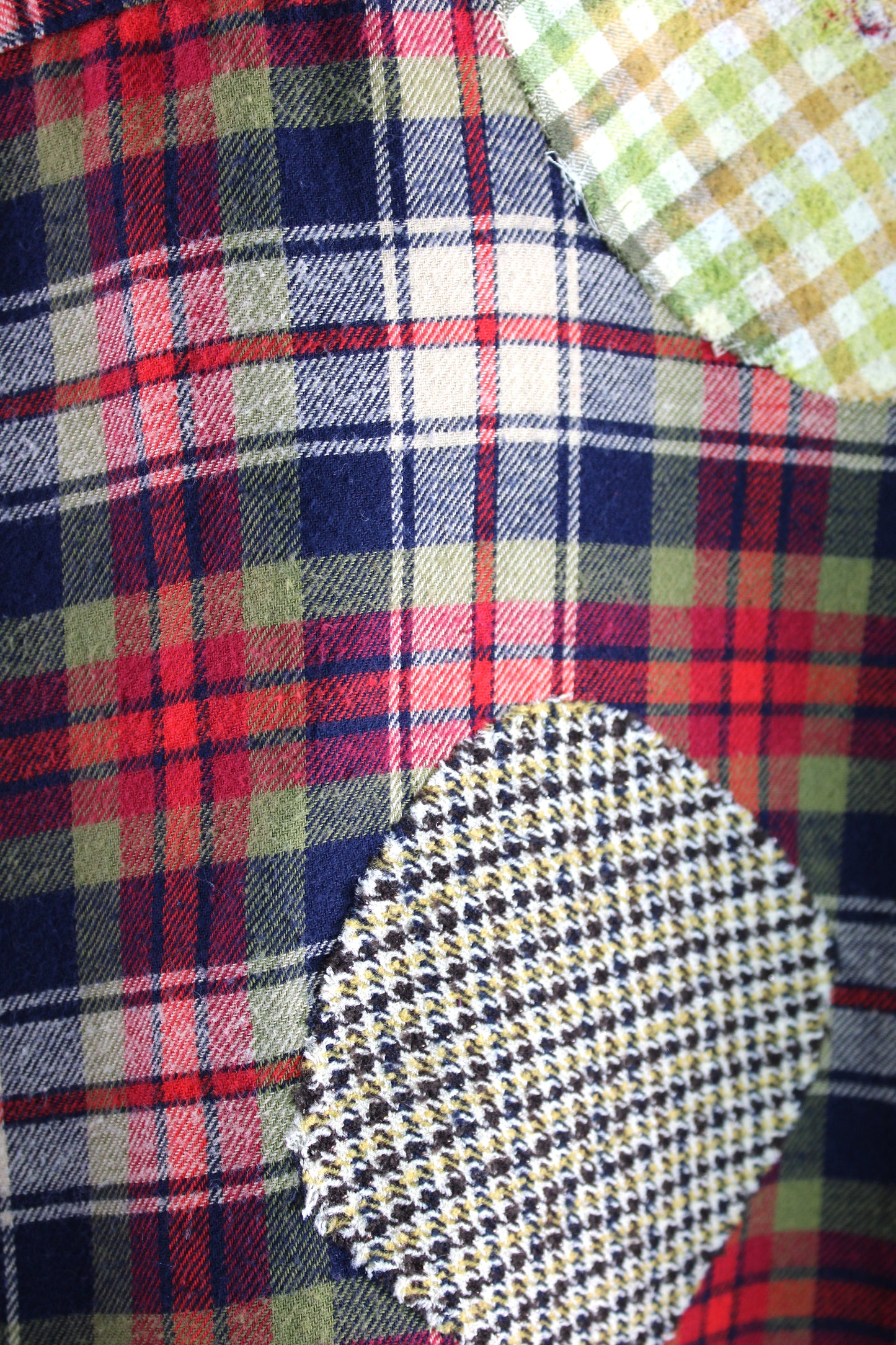 Men's Long Sleeve Cotton Plaid Flannel Shirt with Felt