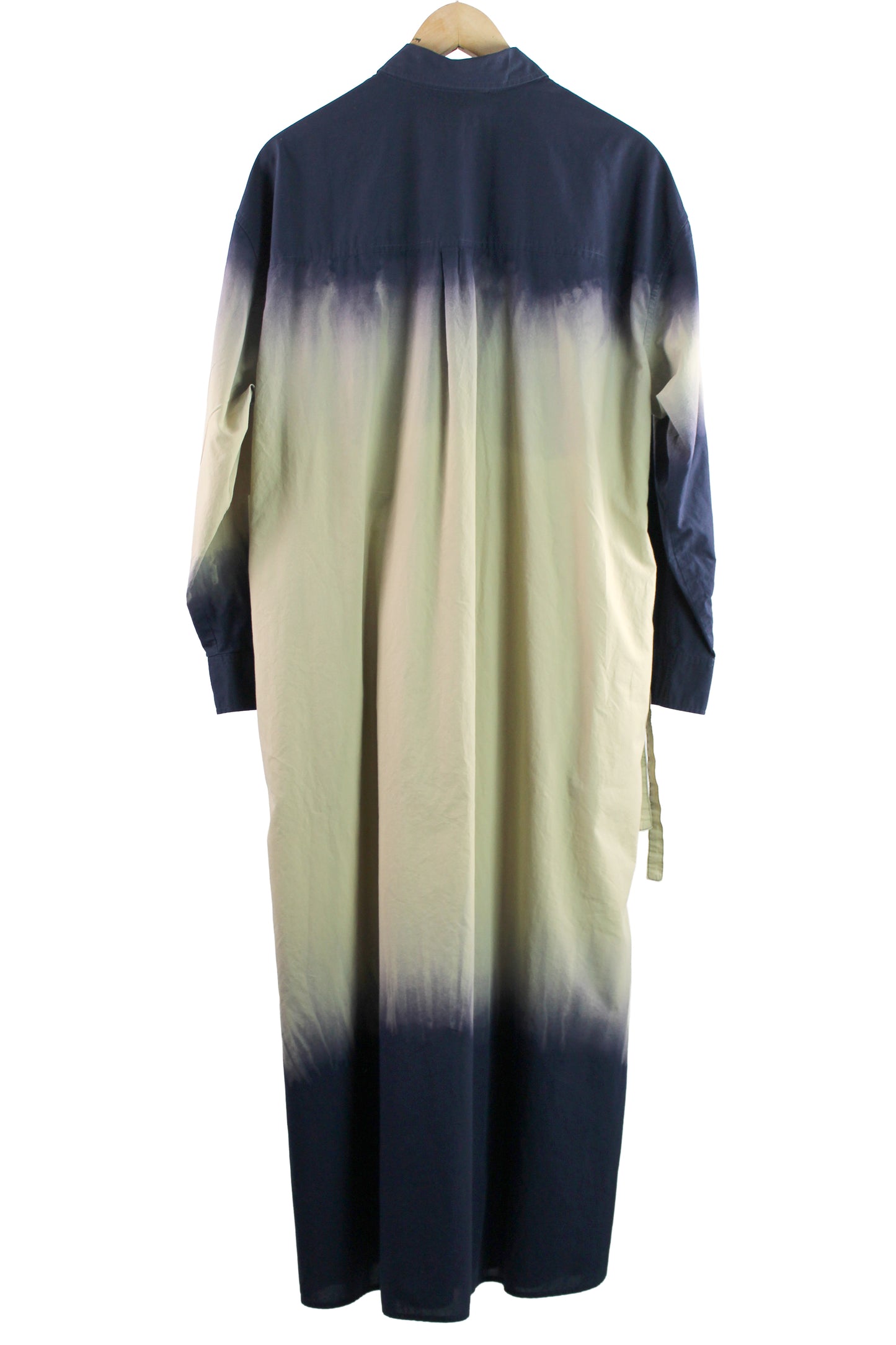 Long Sleeve Cotton Navy Faded Day Dress