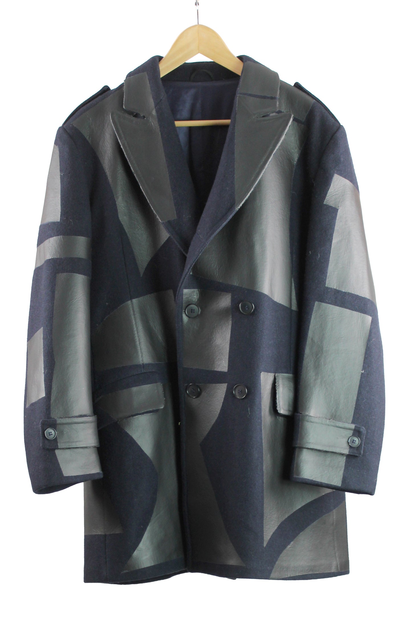 Navy Peacoat with Black Foil
