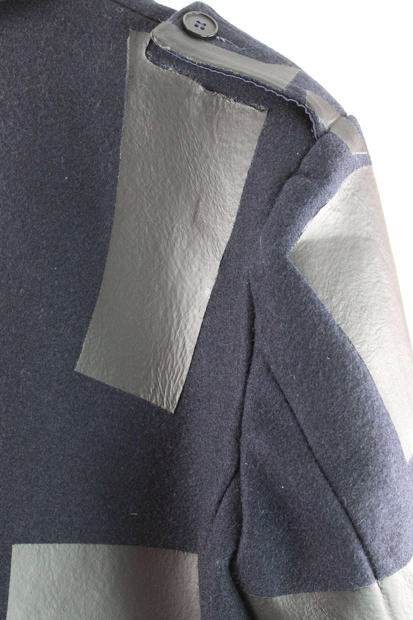 Navy Peacoat with Black Foil