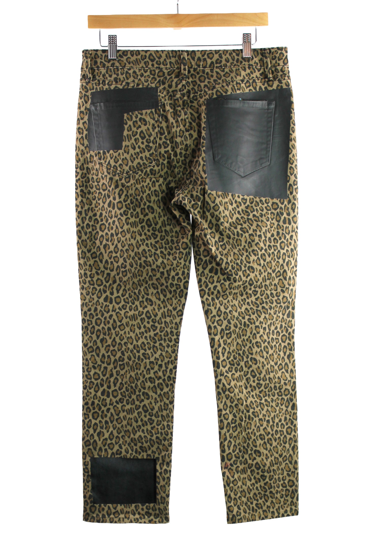 Animal Print Cotton Pant with Black Foil