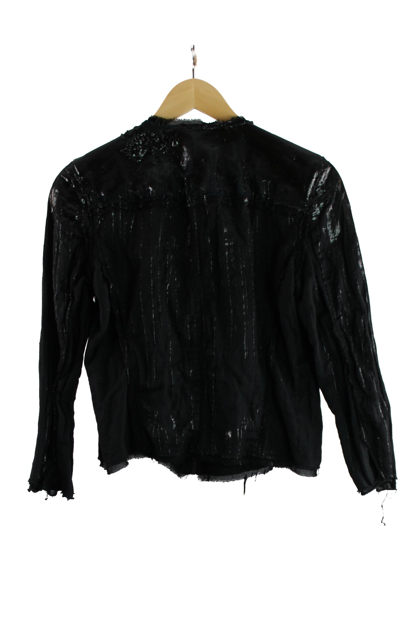 Black Beaded Jacket with Rubber Dripps