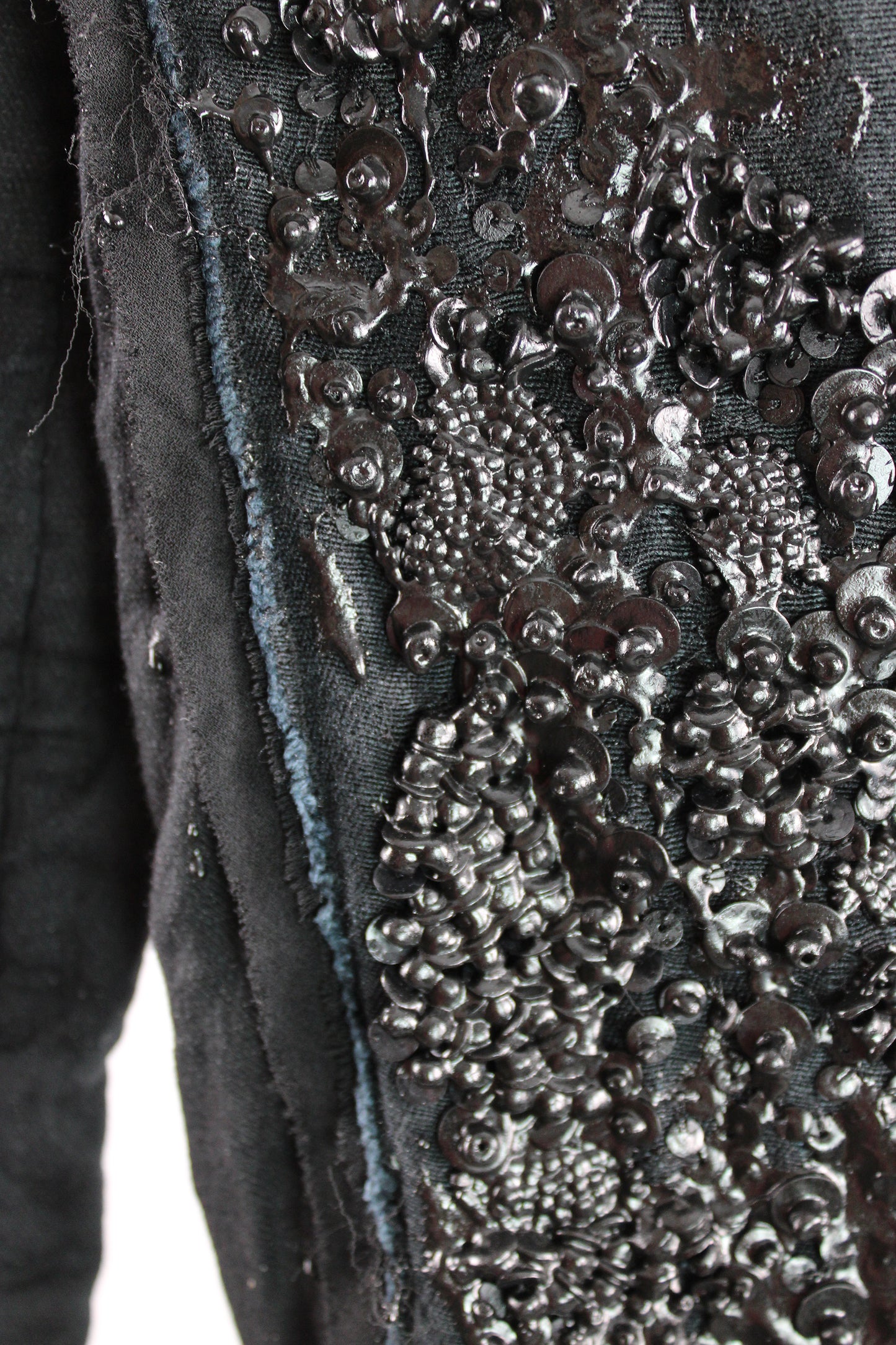 Black Beaded Jacket with Rubber Dripps