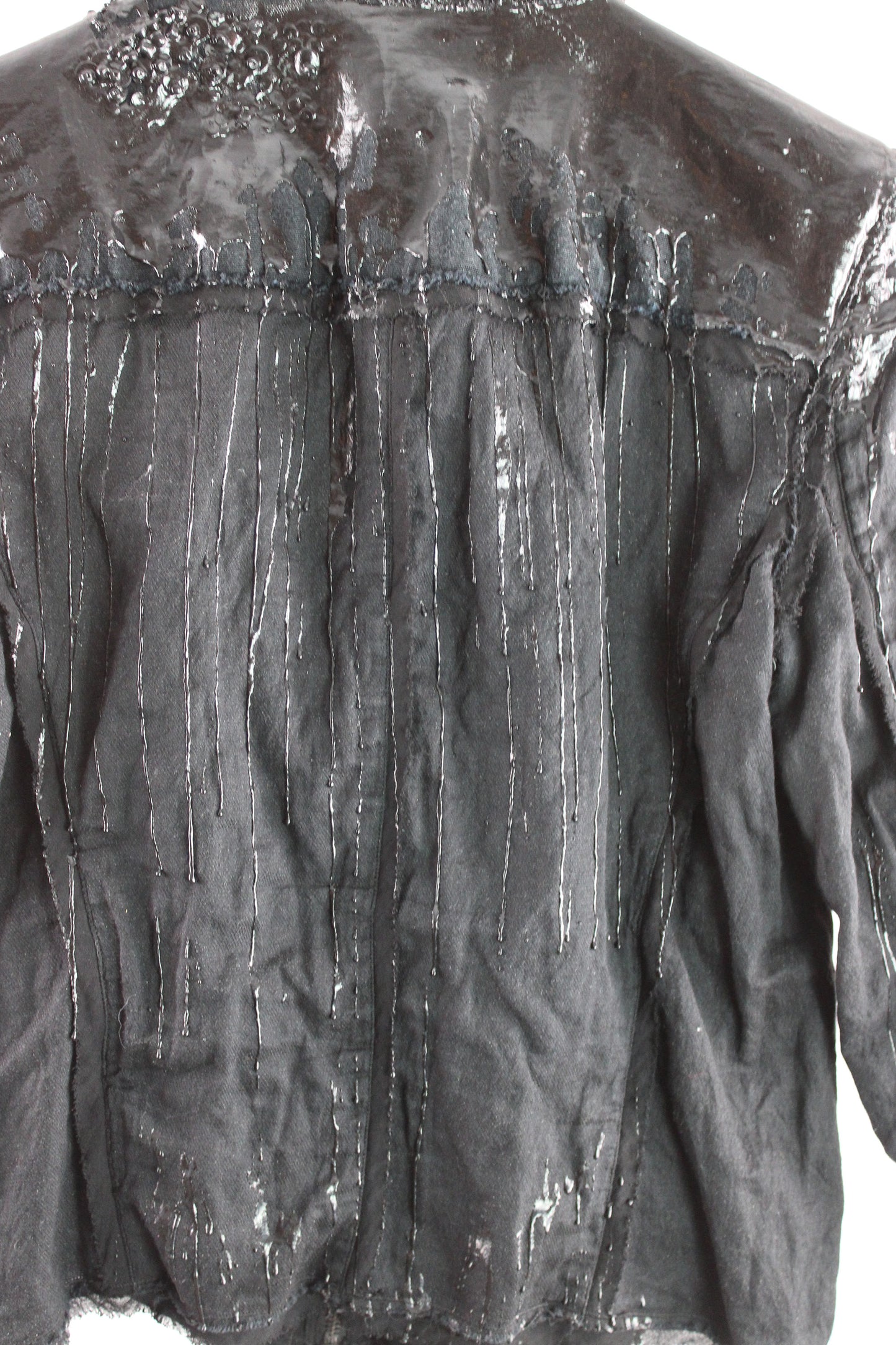 Black Beaded Jacket with Rubber Dripps