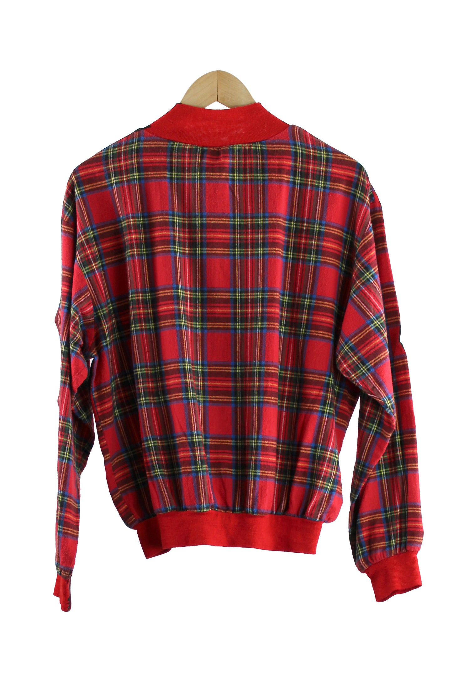 Cotton Flannel Top with Black Feather Print